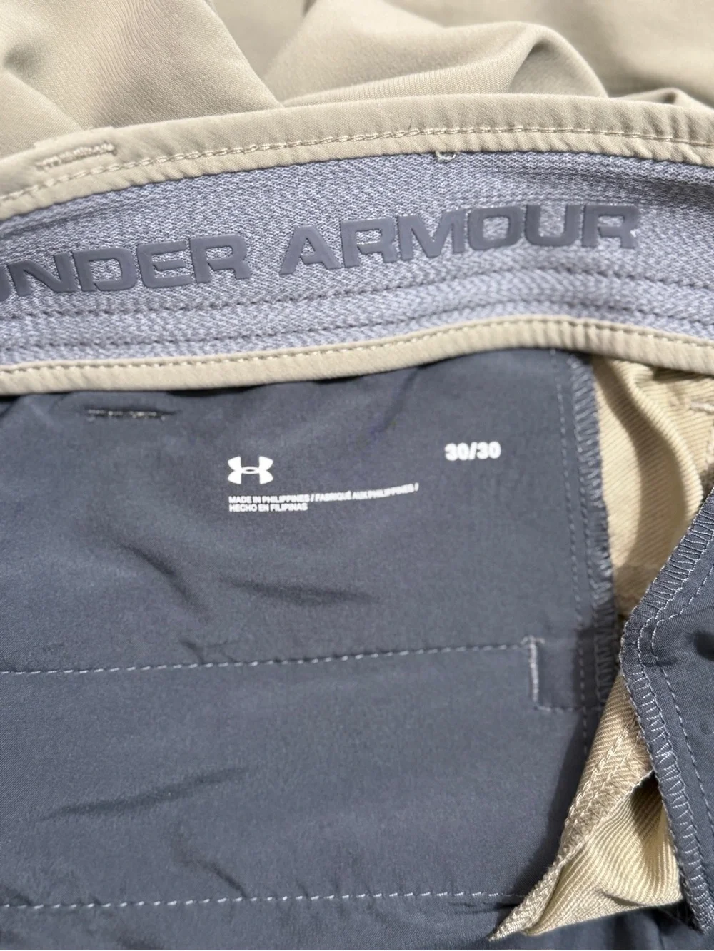 Under Armour Pants Mens 30 Tapered Match Play Golf Tan Performance Comfort